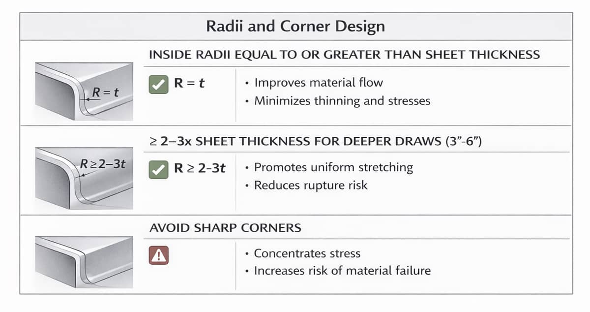 Diagram of Radii And Corner Design